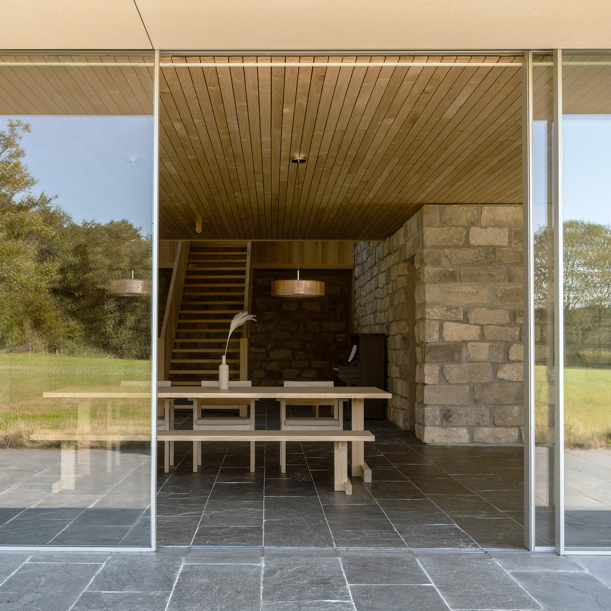 Base table oak natural light, rectangular