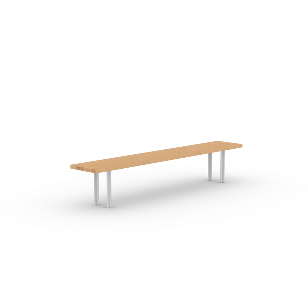 Cross dining bench Oak hardwax oil natural 200cm