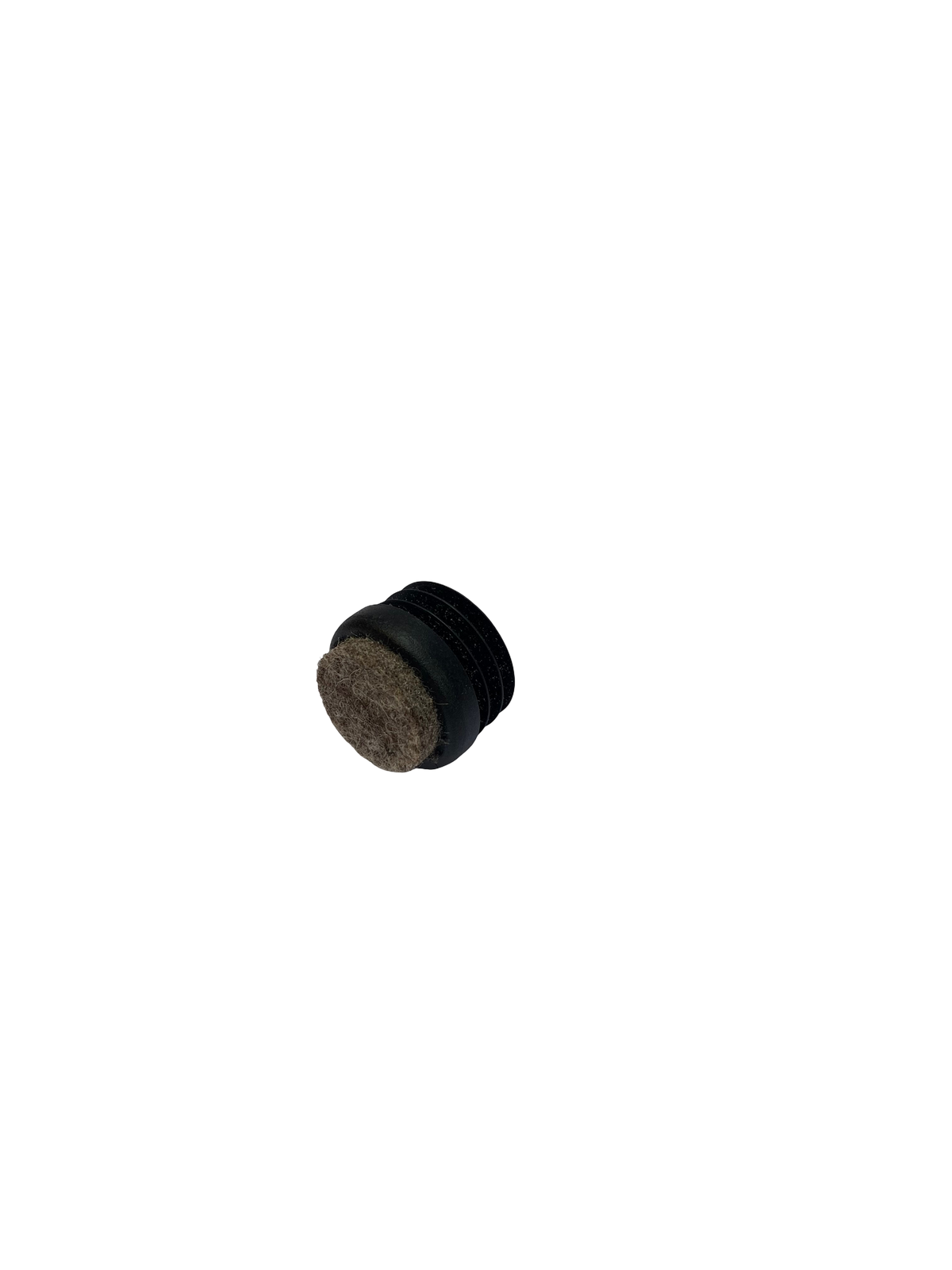 Round felt cap large black