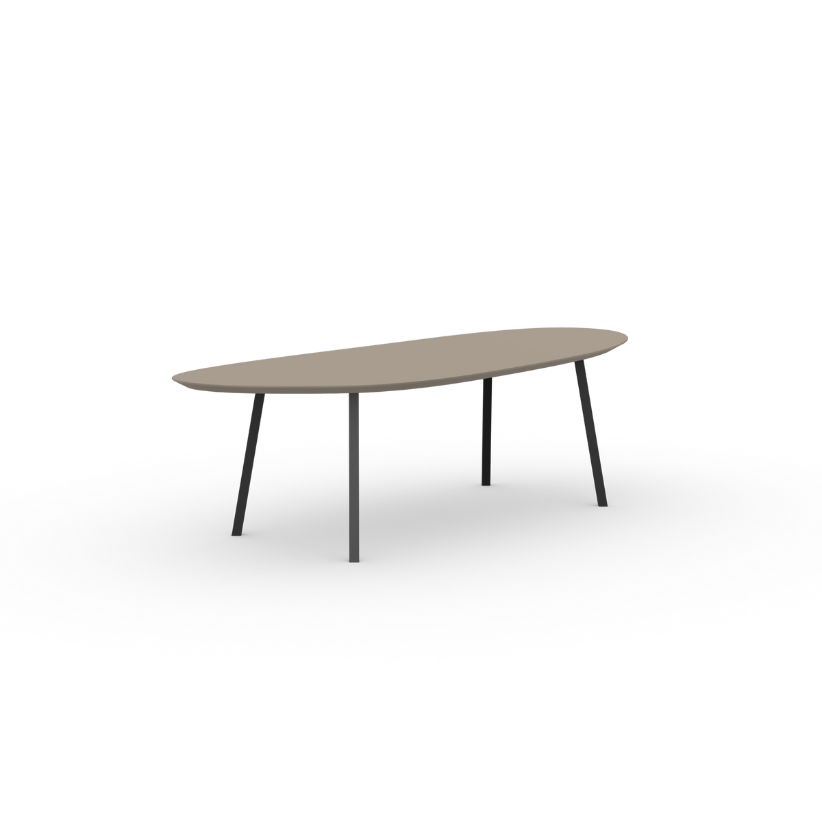 New Classic table black, HPL beige Blob