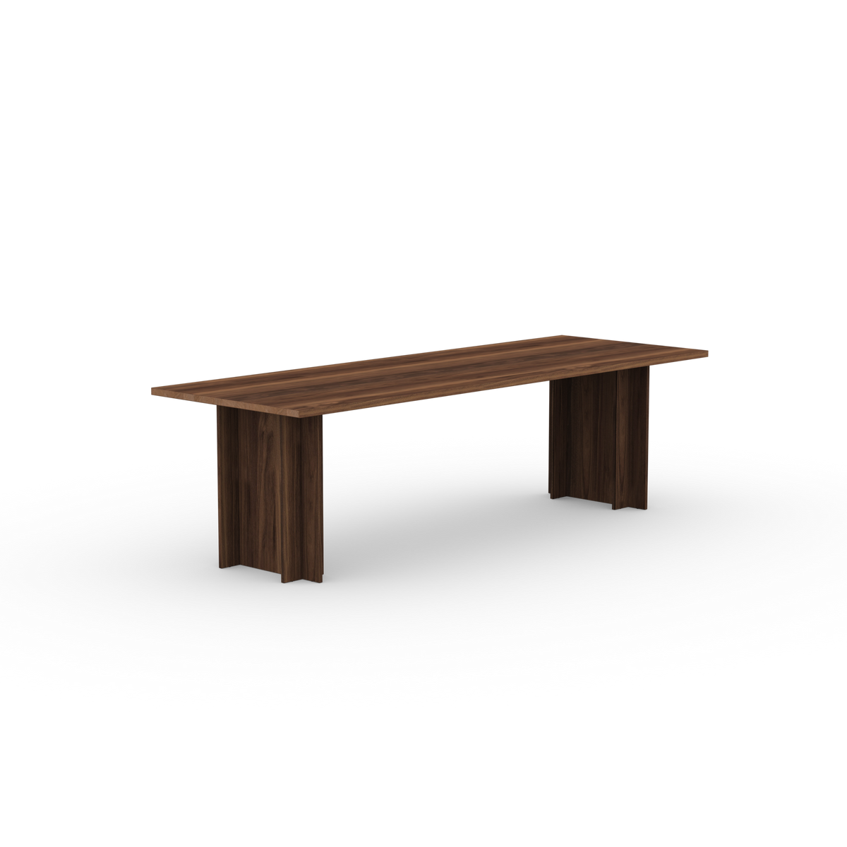 Column table walnut, rectangular