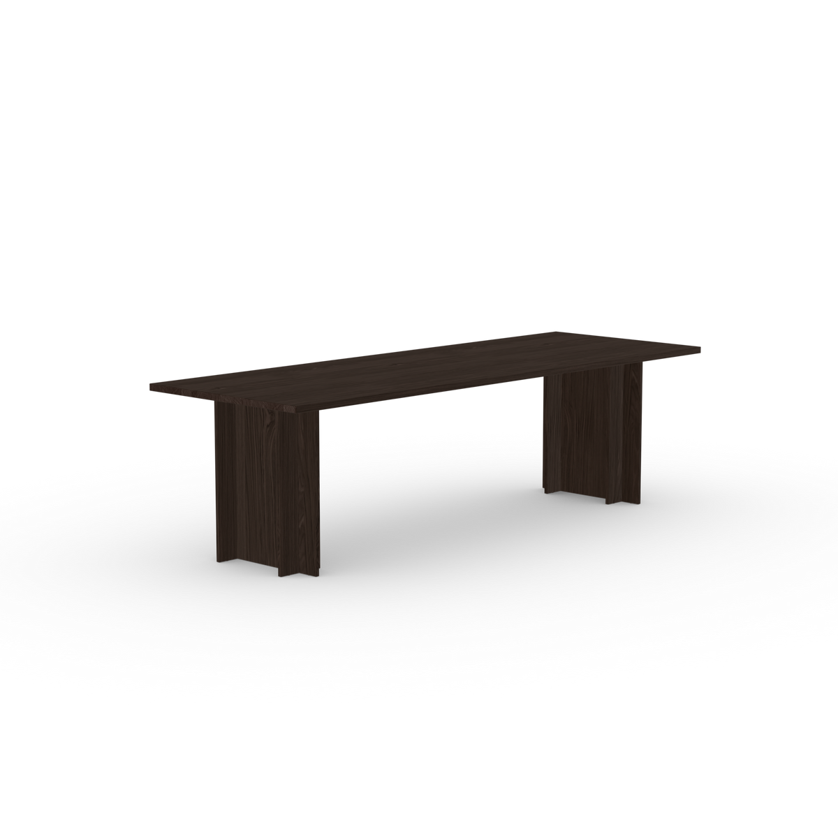 Column table smoked oak, rectangular