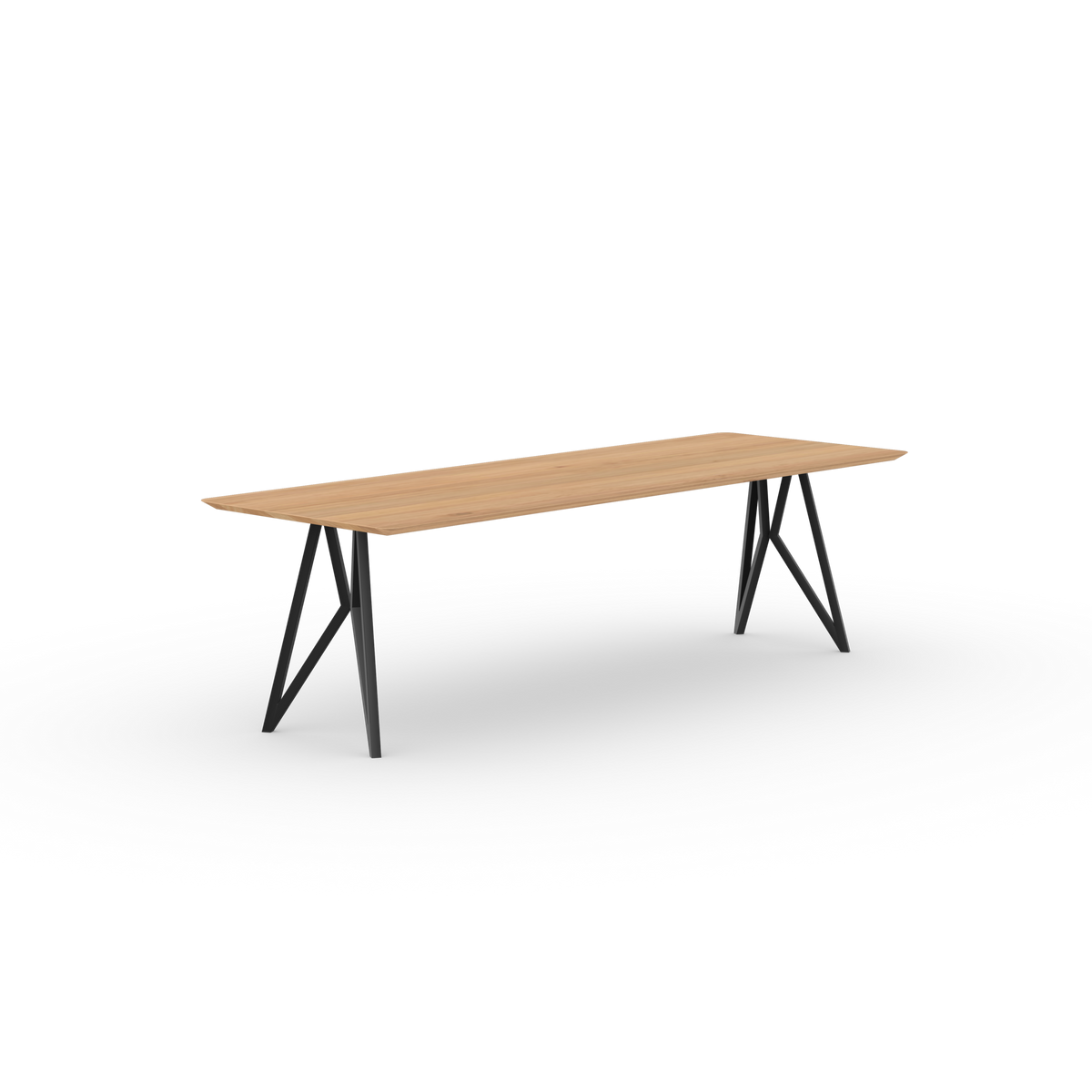 Butterfly table black, oak natural lacquer rectangular