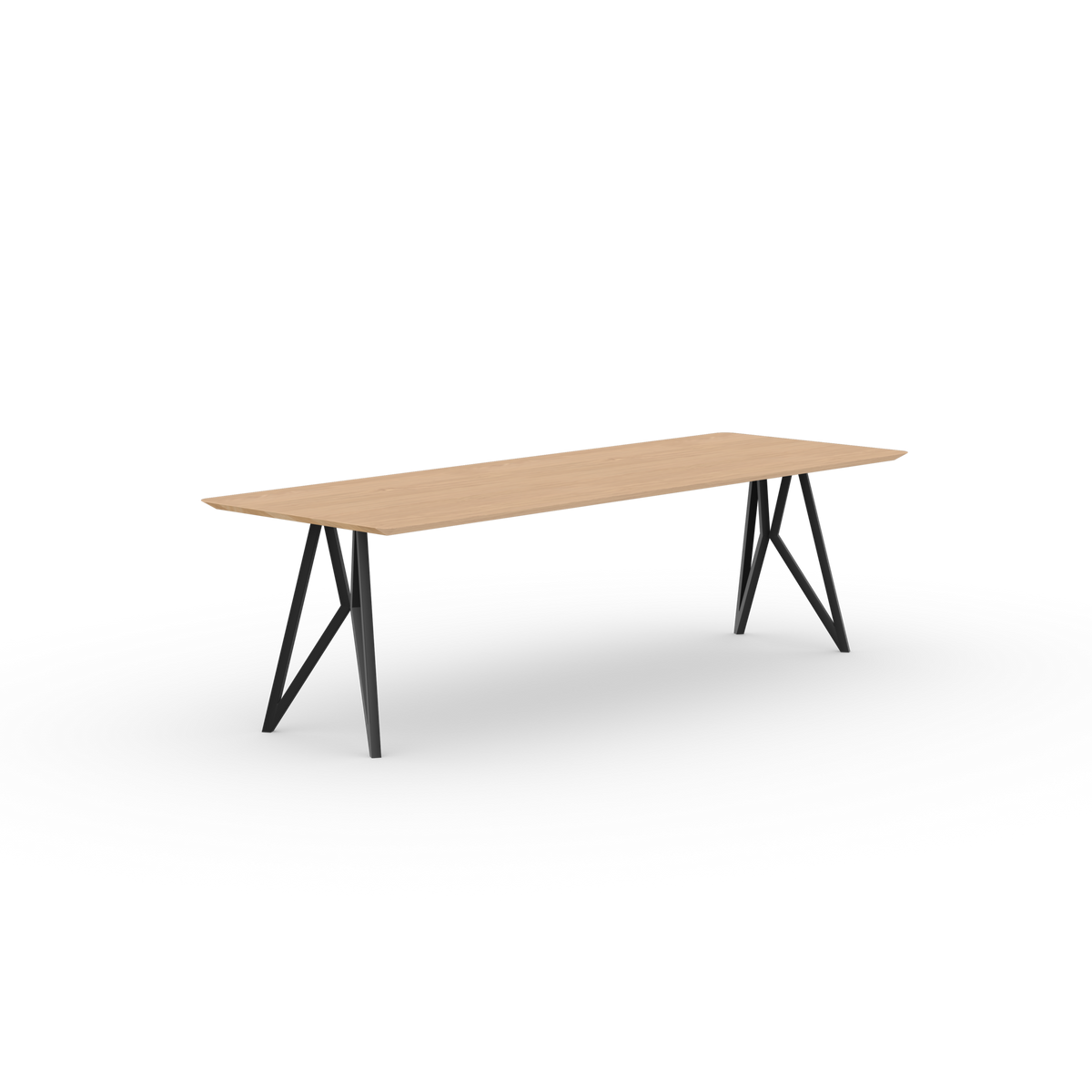 Butterfly table black, natural oak rectangular