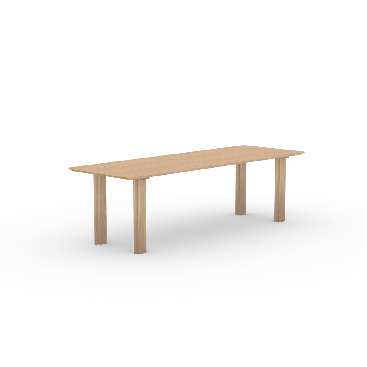 Dining table oak natural light, rectangular