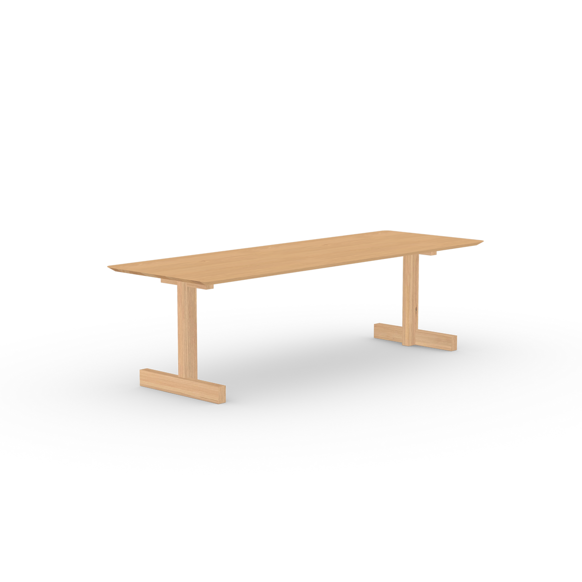 Base table oak natural light, rectangular