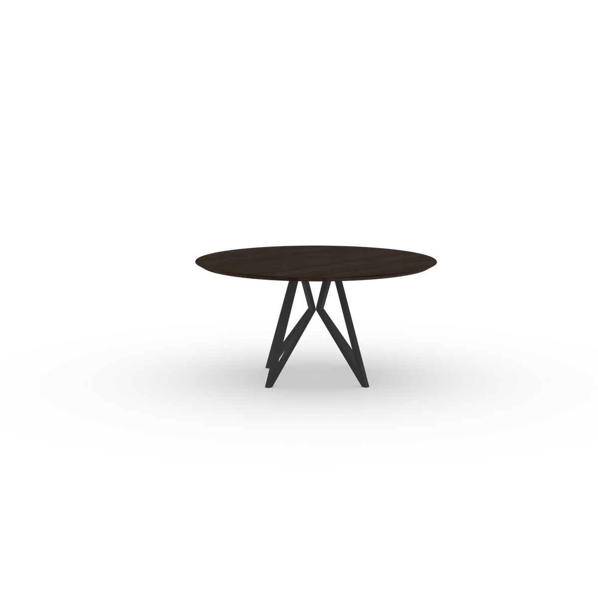 Butterfly tafel zwart, eiken gerookt rond
