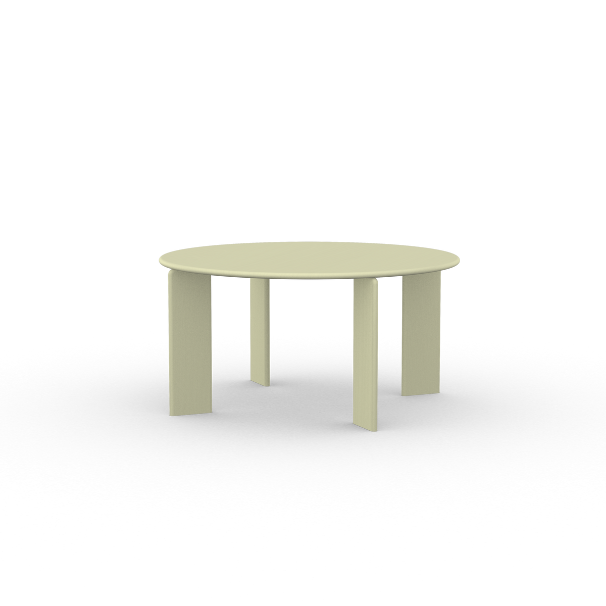 Soft tafel eiken gele lak, rond